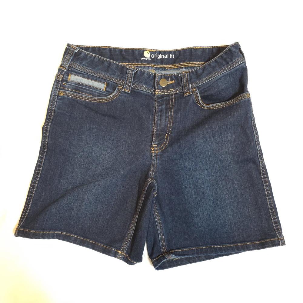 Carhartt Original Fit Denim Shorts Dark Wash 101100 409 Women's Sz 6